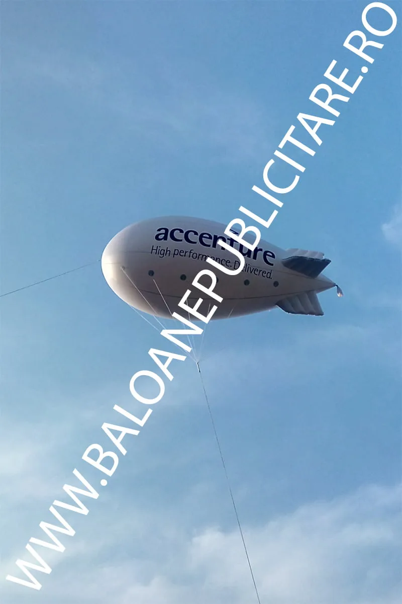 Dirijabil publicitar cu heliu